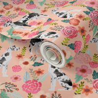 great danes florals fabric cute dog fabric best dog floral fabric les fleurs dogs fabric cute great dane design quilting dogs fabric cute quilting fabric