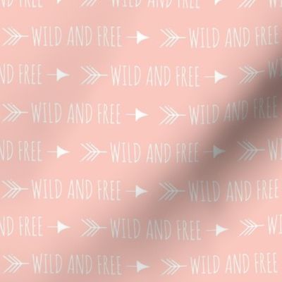 Wild and free arrows - small scale - coral and pink
