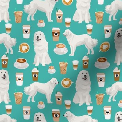 great pyrenees dogs and coffee fabric cute dogs fabric cute dog design quilting dog fabric cute quilting dogs best coffee print