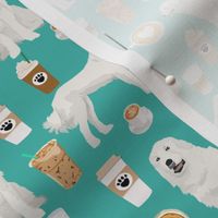 great pyrenees dogs and coffee fabric cute dogs fabric cute dog design quilting dog fabric cute quilting dogs best coffee print