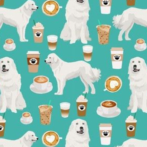 great pyrenees dogs and coffee fabric cute dogs fabric cute dog design quilting dog fabric cute quilting dogs best coffee print