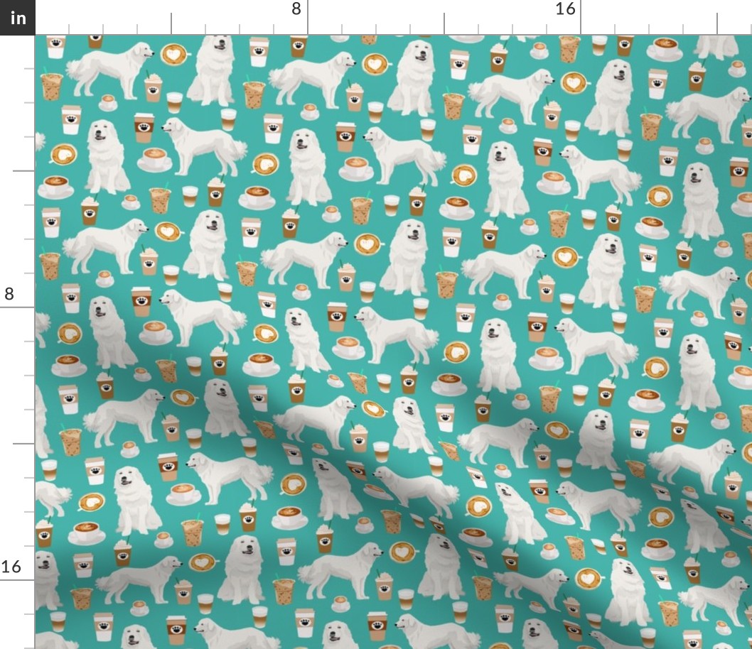 great pyrenees dogs and coffee fabric cute dogs fabric cute dog design quilting dog fabric cute quilting dogs best coffee print