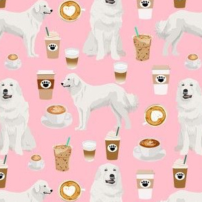 great pyrenees dog fabric cute coffee dogs best pink dogs fabric cute iced coffee fabrics featuring dogs 