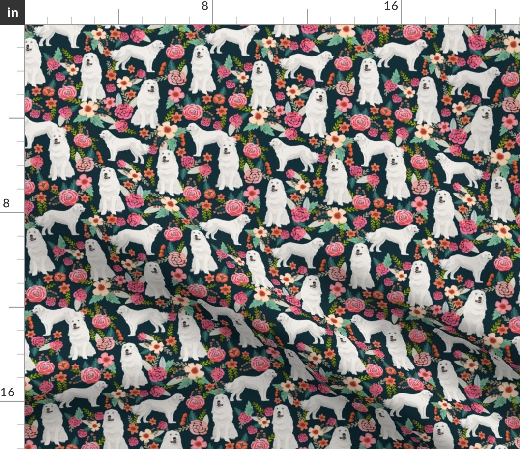 great pyrenees dog fabric cute vintage florals dog design best florals fabric for dog lovers cute florals fabric