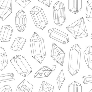 Crystals Seamless Pattern