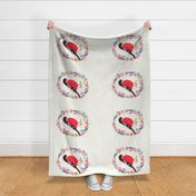 Roostery Tea Towel - Bullfinch bird garden song bird backyard birds cute holiday tea towel