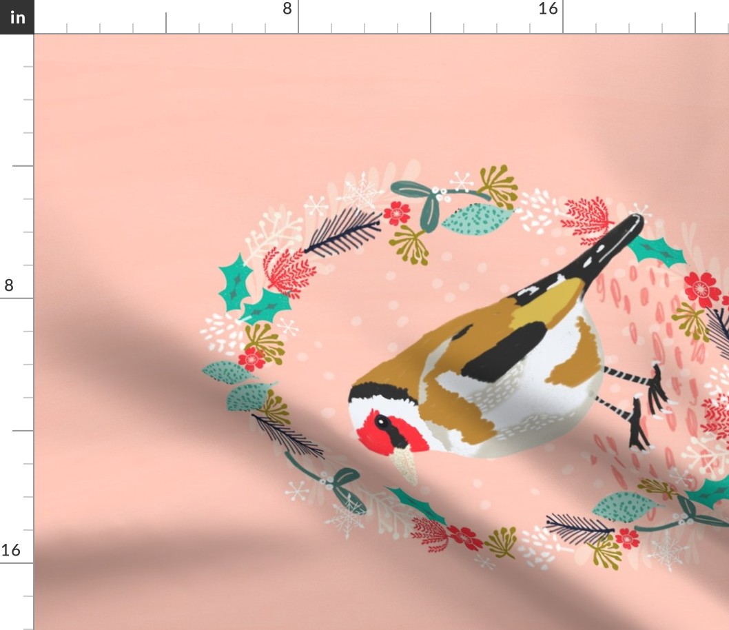 Roostery Tea Towel - cute goldfinch tea towel holiday birds best tea towel designs andrea lauren
