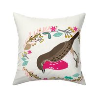 Roostery Tea Towel - European  Robin cute backyard songbird best tea towels cut and sew roostery tea towel by andrea lauren