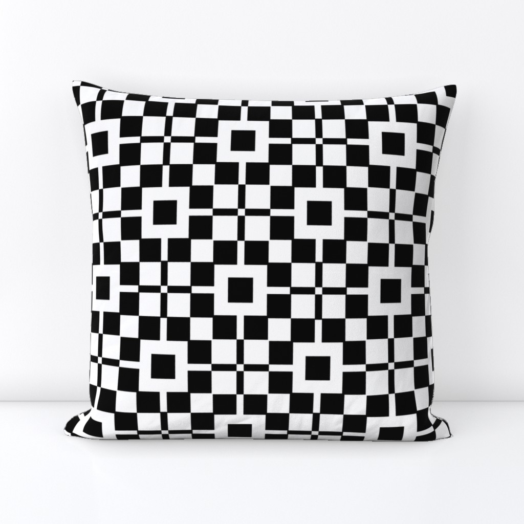 Black and White Geometric Squares