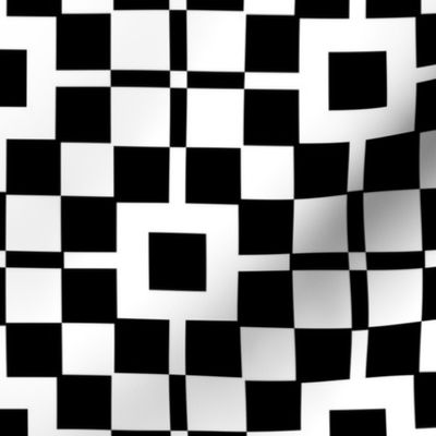 Black and White Geometric Squares