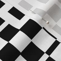 Black and White Geometric Squares