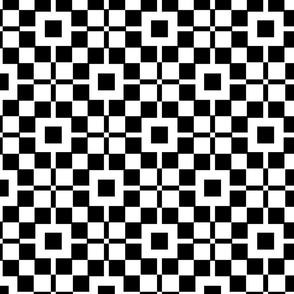 Black and White Geometric Squares