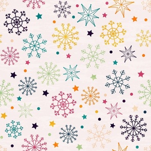 Multicolored Snowflakes