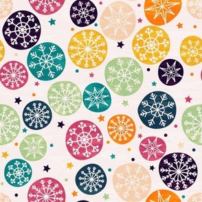 Multicolored Snowflakes