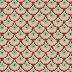 16-06m Peach and Green Tea Fish Scales_Miss Chiff Designs