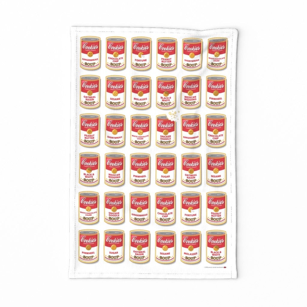 Snicker Doodle Soup Tea Towel || pop art punny cookies