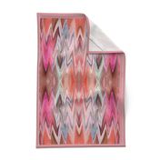 CHV3 - Chevron Tea Towel in Orange - Pink - Brown