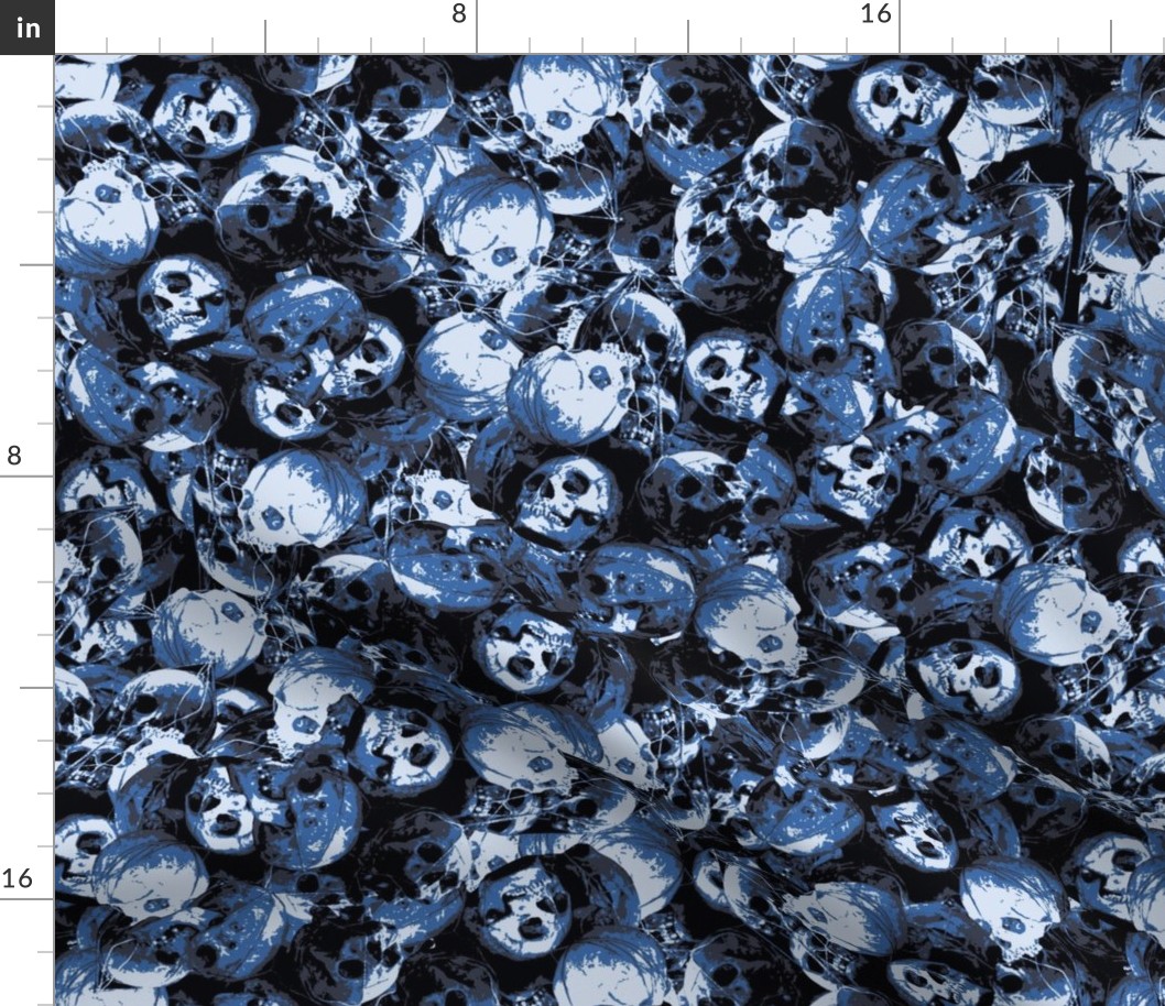 Blue skulls