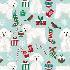 bichon christmas fabric cute bichon frise fabric best dogs fabric cute dog design 