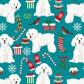 bichon frise christmas fabric cute xmas dogs design xmas fabrics for dogs