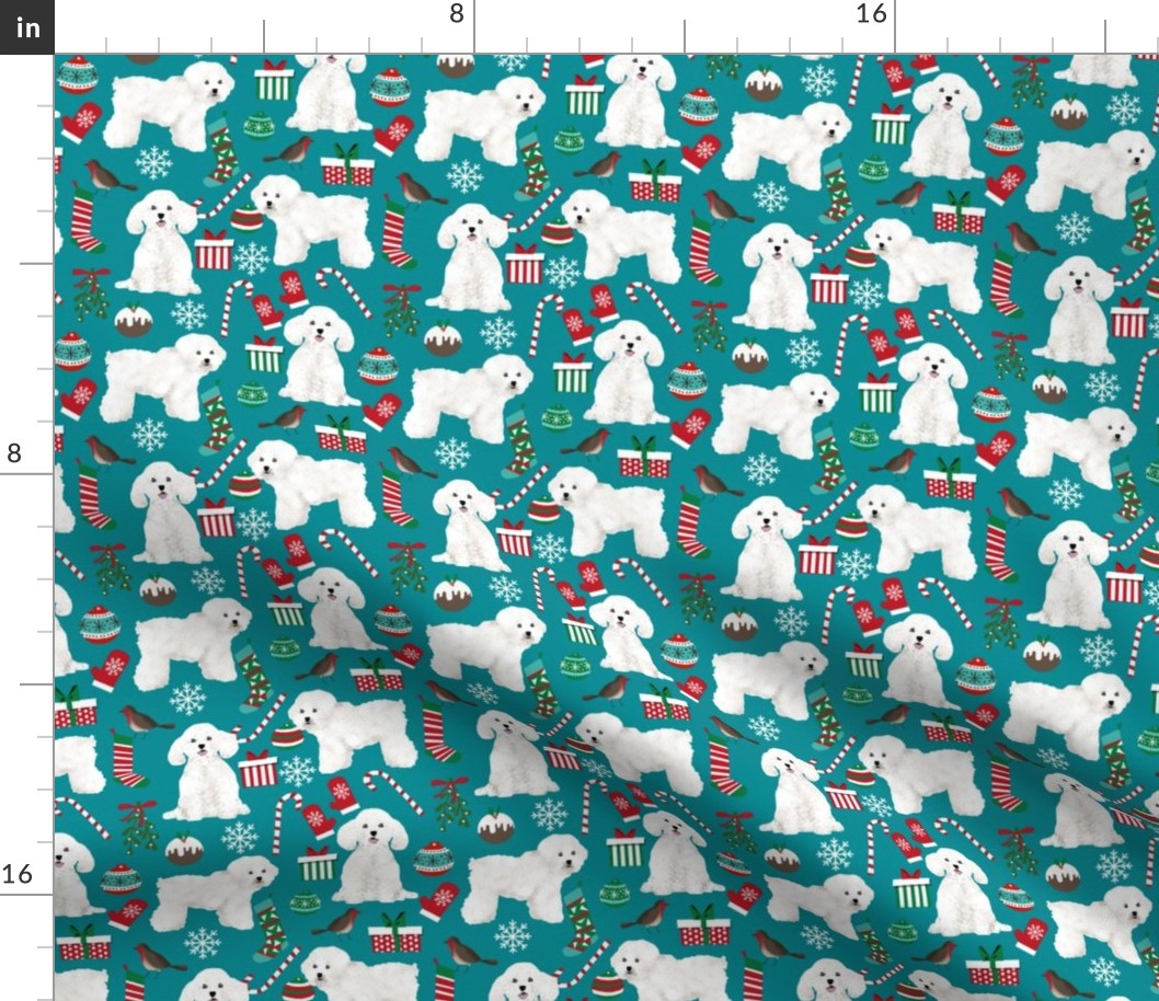 bichon frise christmas fabric cute xmas dogs design xmas fabrics for dogs