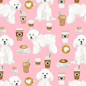 bichon frise coffee fabric cute dogs design dog fabrics best dog designs cute bichon frise dogs designs