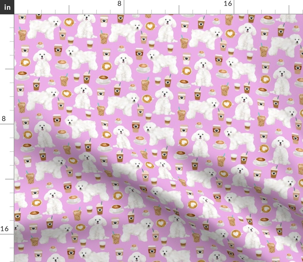 bichon frise cute dogs fabric best coffee and dogs fabric print cute dog designs