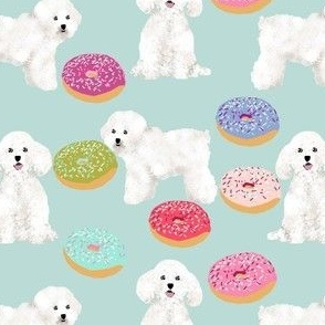 bichon frise dog fabric cute donuts and dogs designs best dog fabrics for bichon owners