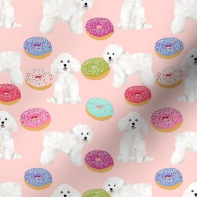 bichon frise dog fabric cute donuts design best dogs fabric for quilting cute dogs