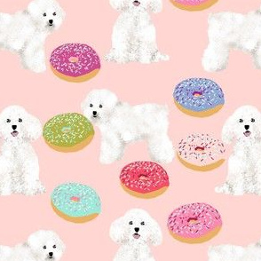 bichon frise dog fabric cute donuts design best dogs fabric for quilting cute dogs