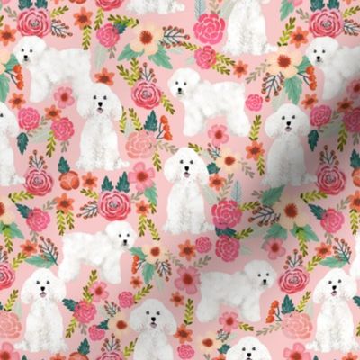 bichon florals fabric cute bichon frise dog fabric best florals les fleurs dog quilting fabrics