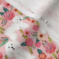 bichon florals fabric cute bichon frise dog fabric best florals les fleurs dog quilting fabrics