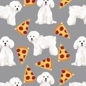 bichon frise pizza fabric cute pizza design dogs design best dogs fabric cute dogs fabrics