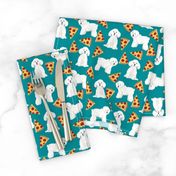 bichon frise pizza fabric cute dog fabric best dog quilting fabrics cute dog design best pizzas design