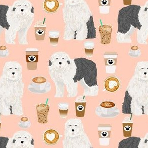 old english sheepdog coffees fabric cute coffees designs for dogs old english sheepdog owners will love this dog quilting fabric