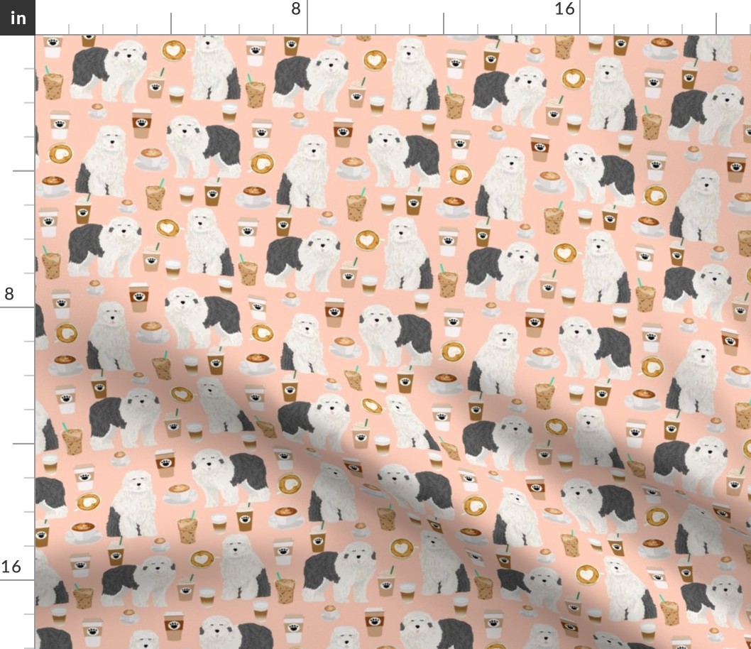 old english sheepdog coffees fabric cute coffees designs for dogs old english sheepdog owners will love this dog quilting fabric