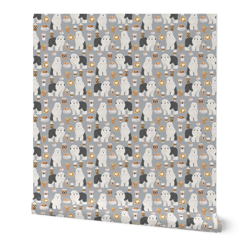 old english sheepdog fabric cute old english sheepdog and coffees print for quilting projects cute dog fabrics for quilters