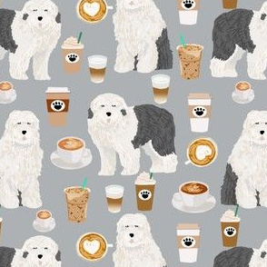 old english sheepdog fabric cute old english sheepdog and coffees print for quilting projects cute dog fabrics for quilters