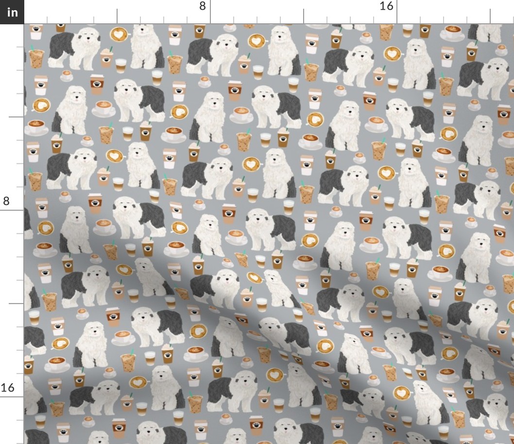 old english sheepdog fabric cute old english sheepdog and coffees print for quilting projects cute dog fabrics for quilters