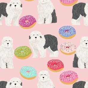 old english sheepdog donuts cute dogs design best dogs fabric cute english sheepdog fabrics