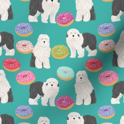 old english sheepdogs donuts fabric cute donuts designs best old english sheepdog fabrics cute pastel donuts