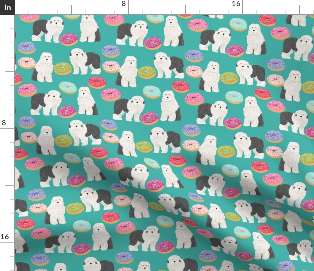 old english sheepdogs donuts fabric cute donuts designs best old english sheepdog fabrics cute pastel donuts