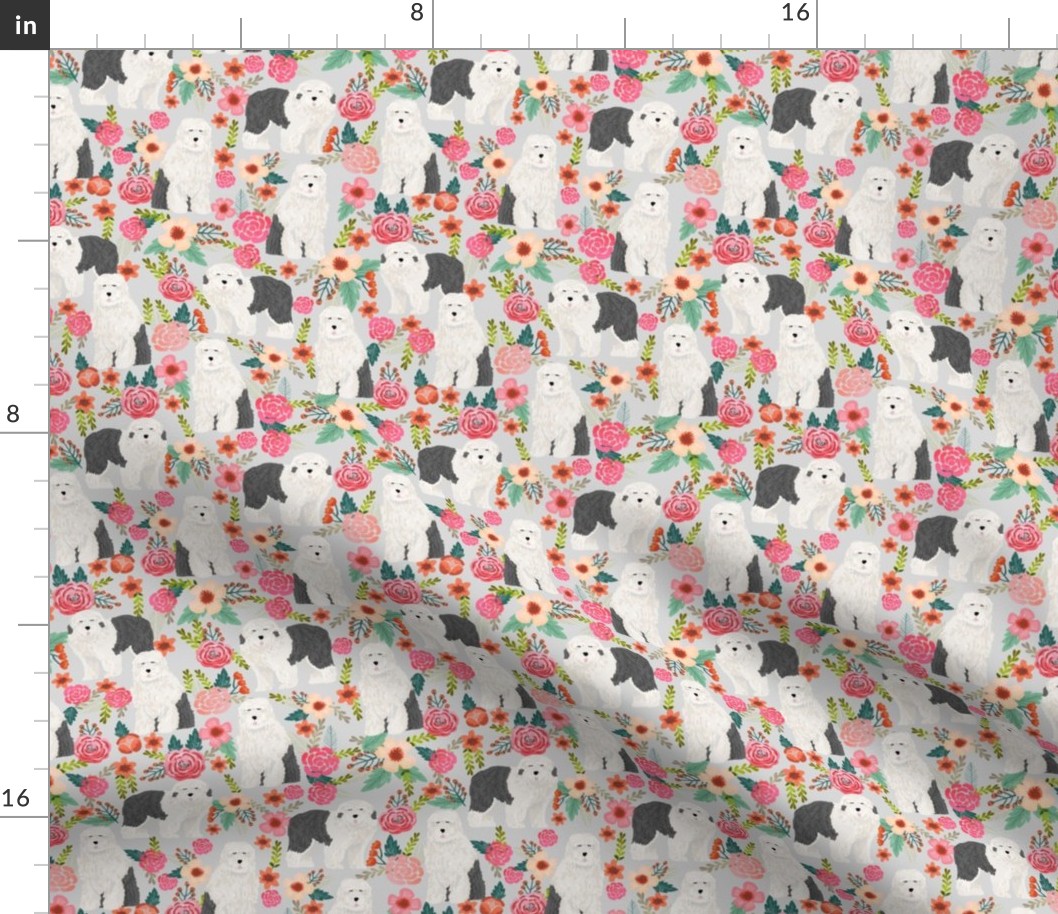 old english sheepdog florals cute sheepdog designs best english sheepdog fabrics cute old english sheepdogs fabrics