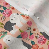 old english sheepdog florals cute floral dog prints best floral dog designs cute dogs for sewing projects quilters fabric