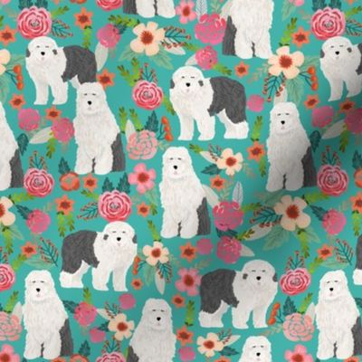 old english sheepdog florals cute dogs best dog floral prints cute old english sheepdog designs