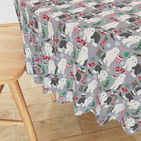 old english sheepdogs christmas fabric cute dogs design best xmas holiday dog fabric