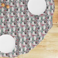 old english sheepdogs christmas fabric cute dogs design best xmas holiday dog fabric