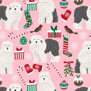 old english sheepdog christmas fabrics cute old english sheepdogs fabric cute sheepdogs fabric