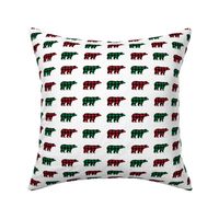 red and green plaid bears christmas christmas fabric xmas christmas deer christmas plaids