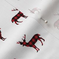 buffalo plaid deer trees deer deer silhouette christmas deer